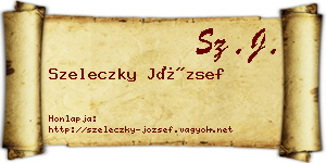 Szeleczky József névjegykártya