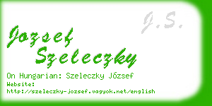 jozsef szeleczky business card