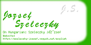 jozsef szeleczky business card